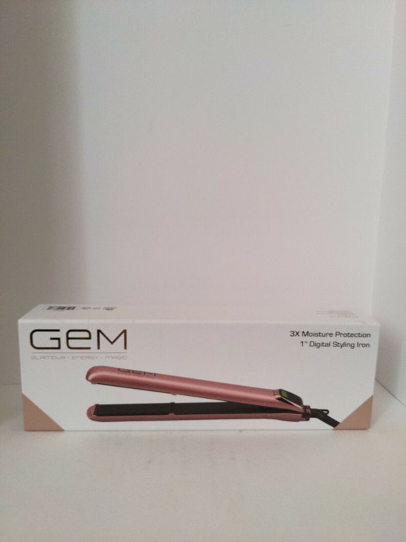 GEM 3X Moisture Protection- 1" Digital Styling Iron (Rose)