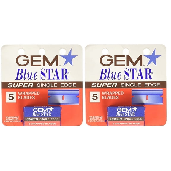 GEM Blue Star Super Single Edge, 5 Ct. (Pack of 2)