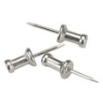 thumbnail image 1 of Gem Aluminum Head Push Pins Aluminum Silver 1/2" 100/Box CPAL4, 1 of 3