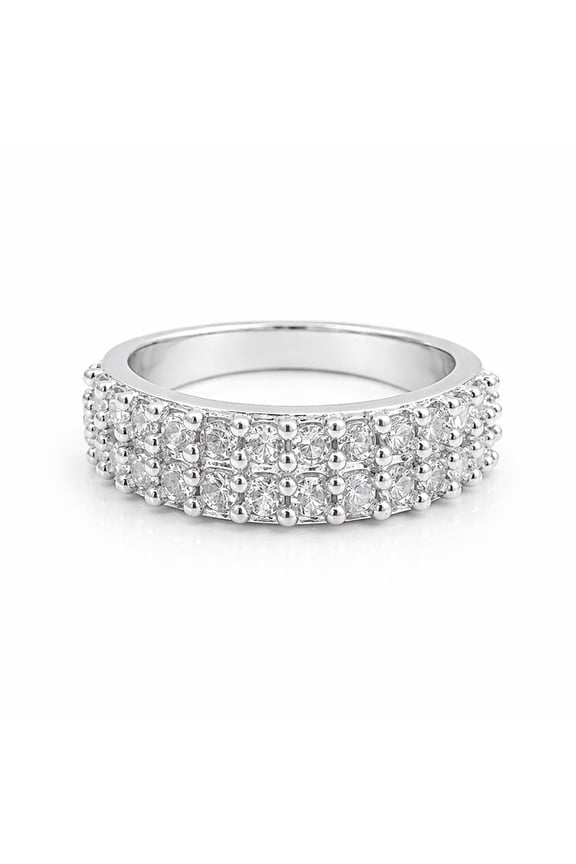 3 Ct. Round Cut Moissanite Solitaire Ring in 925 Sterling Silver for Valentine's Day Size 5 US