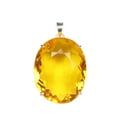 thumbnail image 1 of GEMHUB 72.5Ct Oval Pendant Yellow Citrine Gemstone Pendant Yellow Stone 925 Silver Pendant Faceted Jewelry Yellow Gemstone Citrine Pendant Without Chain Yellow Birthstone Pendant Women Crystal Pendant, 1 of 4