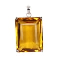thumbnail image 1 of GEMHUB 95 Ct. Emerald Cut Yellow Citrine Gemstone Pendant Yellow Stone 925Silver Pendant Faceted Jewelry Yellow Gemstone Citrine Pendant Without Chain Yellow Birthstone Pendant Women Crystal Pendant, 1 of 4
