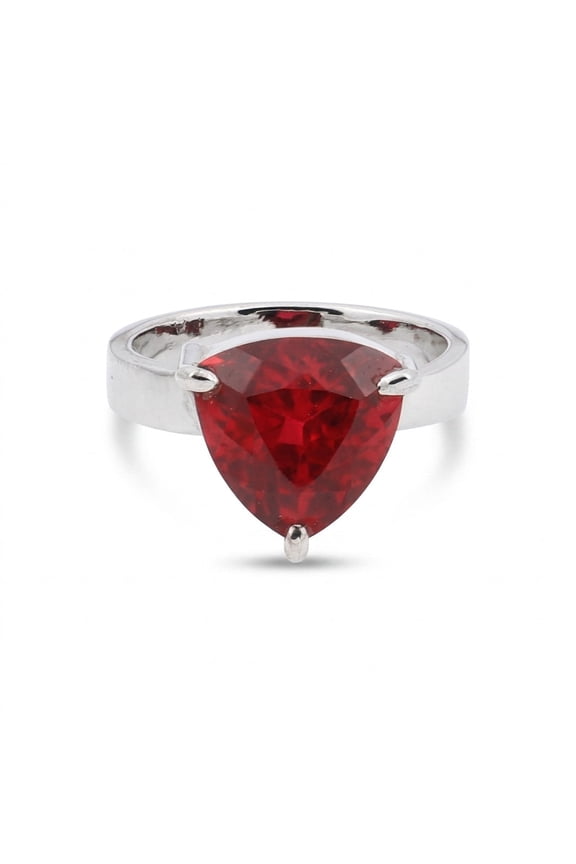 Ruby Marquise Solitaire Ring 2.50 Ct. 925 Sterling Silver Valentine's Day Fine J Size 9 US