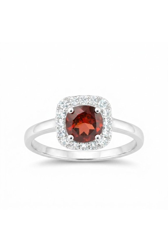 Ruby Round Solitaire Ring 1.25 Ct. 925 Sterling Silver Birthday Fine Jewelry Gif Size 5 US