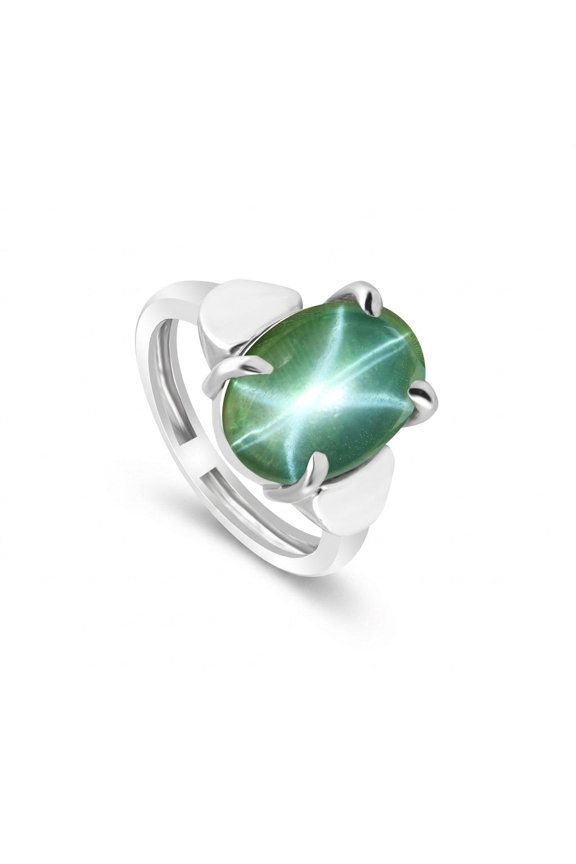 Sapphire Oval Cabochon Cut 5.00 Ct. Gemstone Ring 925 Sterling Silver Women Gift Size 8 US
