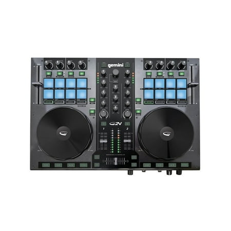GEMINI G2V 2-Channel USB Midi FX Mixer Controller w/ Virtual DJ Software/Effects