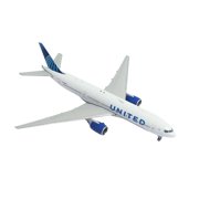 Boeing 777-200ER Commercial Aircraft United Airlines N798UA White with Blue Tail 1/400 Diecast Model Airplane by GeminiJets