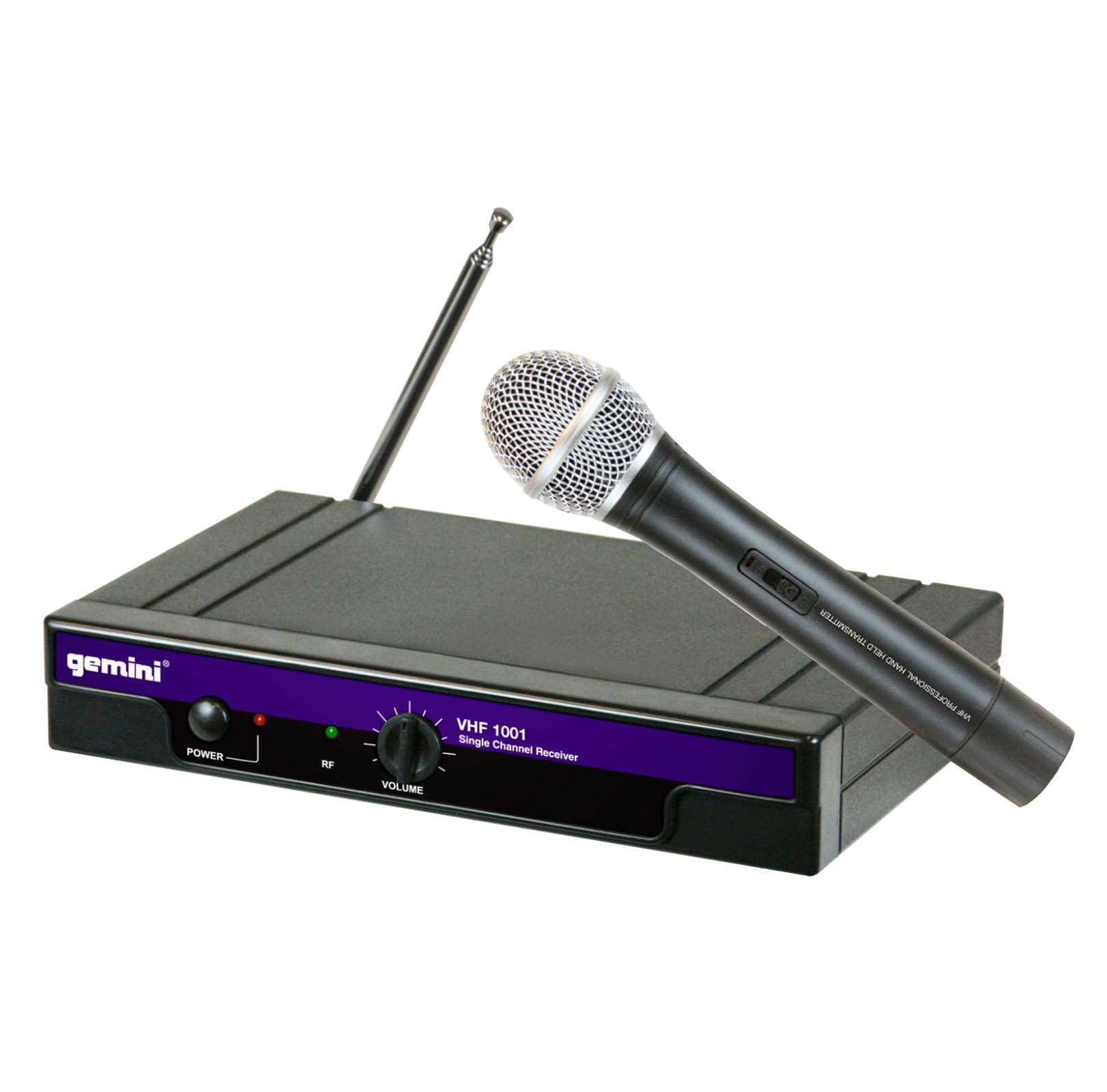 GEMINI VHF-1001M DJ Karaoke Wireless Unidirectional Handheld Microphone  System 