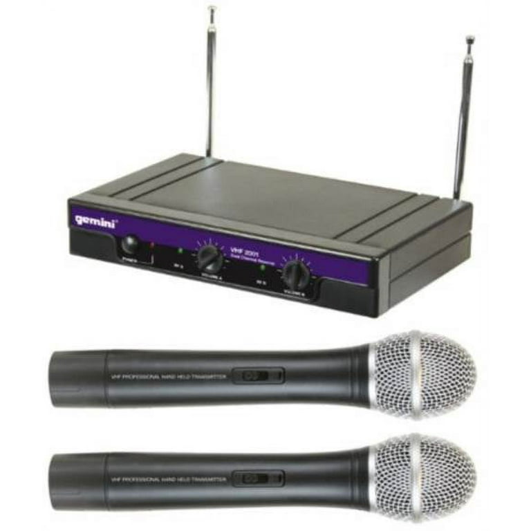 JAMELO Wireless Microphone System Dual Channel UHF Handheld Dynamic Ka