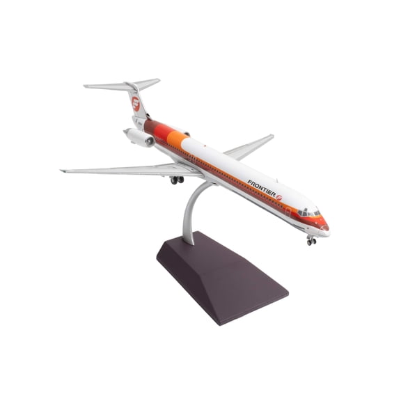 McDonnell Douglas MD-81 Commercial Aircraft "Frontier Airlines" White w/Red & Orange 1/200 Diecast Model Airplane by GeminiJets