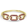 thumbnail image 1 of GEMISTRY Alice 14k Gold Ruby Gemstone Link Stackable Ring, 1 of 3