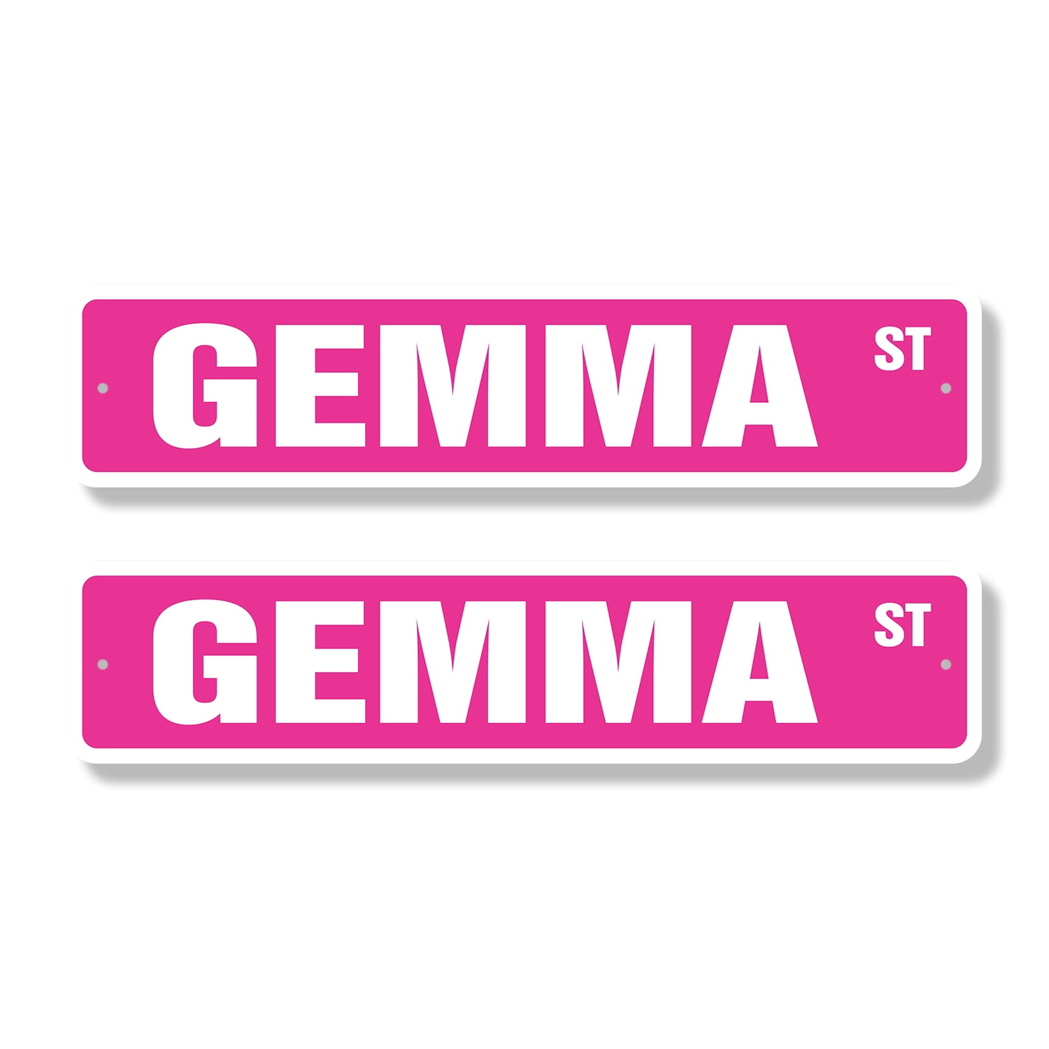 GEMMA Classic Street Sign (2 Pack) Childrens Name Room Sign Road Sign ...