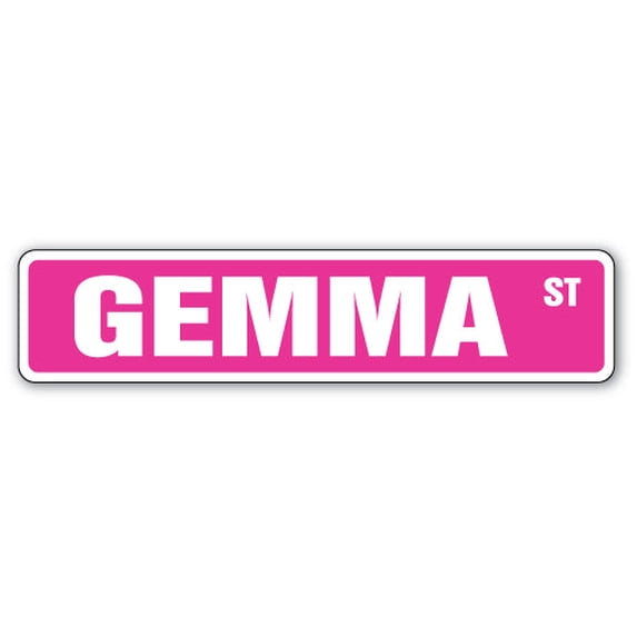 GEMMA Street Sign Childrens Name Room Sign | Indoor/Outdoor | 24" Wide