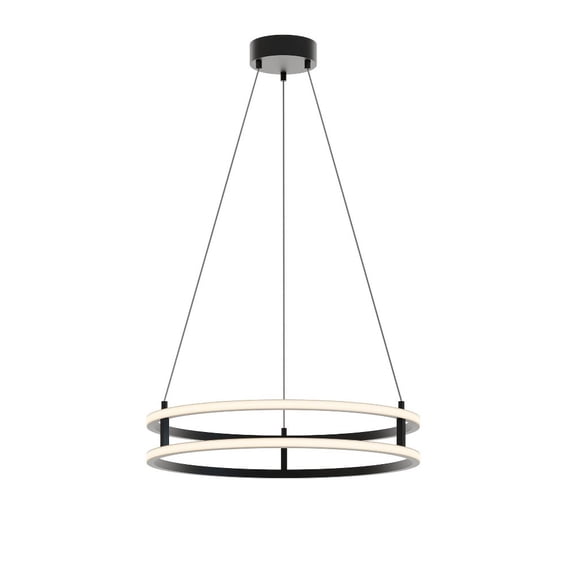 AFX Gemini 24'' LED Pendant Black - 24"