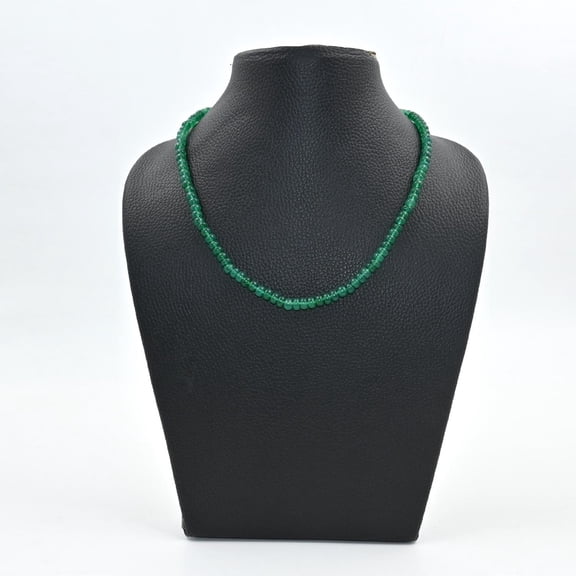 THE GEMS GRID 24 Inchs Long Handcrafted Green Onyx Gemstone Necklace 4-5.5mm Round Beads, Long Layering Healing Crystal Jewelry Gift for Women, Loose Gemstone Beaded Necklace
