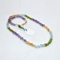 THE GEMS GRID Mixed Gemstone Chips Necklace | Natural Gemstone Beaded Jewelry | Handmade Gemstone Necklace with Gold Plated Clasp | Unique Gift for Her