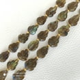 thumbnail image 1 of THE GEMS GRID Natural Labradorite Leaf Carved Beads – 9.5x13.5mm to 10x11mm Pear Shape Gemstones, 8" Loose Tassel Strand for Jewelry Making & Crystal Crafts, 1 of 2