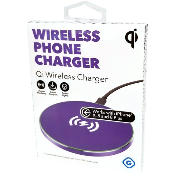 GEMS -3P QI Wireless Phone Charger: Purple