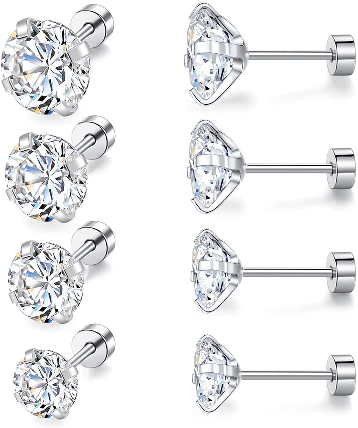 Stainless steel screw back earrings outlet