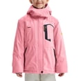 thumbnail image 1 of GEMYSE Girls' Waterproof Ski Jacket Windproof Winter Coat with Fleece Lining and Hood(Coral Pink,8), 1 of 5