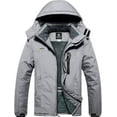 thumbnail image 1 of GEMYSE Men's Mountain Waterproof Ski Snow Jacket Winter Windproof Rain Jacket (Light Grey,XX-Large), 1 of 3
