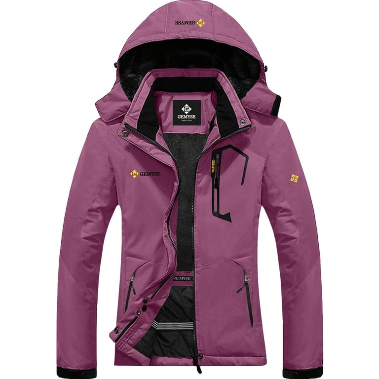 GEMYSE Women s Mountain Waterproof Ski Snow Jacket Winter
