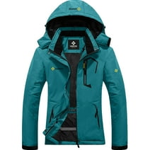 GEMYSE Women's Mountain Waterproof Ski Snow Jacket Winter Windproof Rain Jacket (Moonblue,Small)