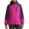 thumbnail image 1 of GEMYSE Women's Mountain Waterproof Ski Snow Jacket Winter Windproof Rain Coat(Rose Red, XL), 1 of 5