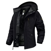 GEMYSE Women's Ski Winter Jacket Mountain Windproof Rain Winter Jacket Coat Hooded Windproof Snow Coat (Black, Medium)