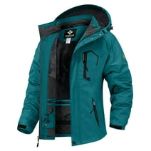 GEMYSE Women's Ski Winter Jacket Mountain Windproof Rain Winter Jacket Coat Hooded Windproof Snow Coat (Moonblue,Large)
