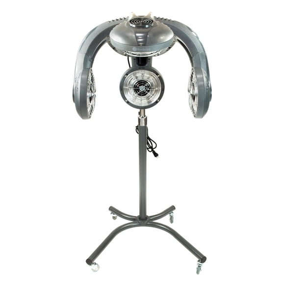 Berkeley GEMlNl Multi-Zone Hair Color Processor and Salon Dryer Accelerator with Rolling Base, Gray