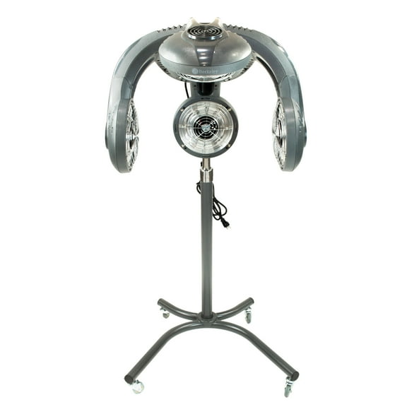 GEMlNl Multi-Zone Hair Color Processor & Hair Salon Dryer Accelerator with Rolling Base and Adjustable Height, Grey