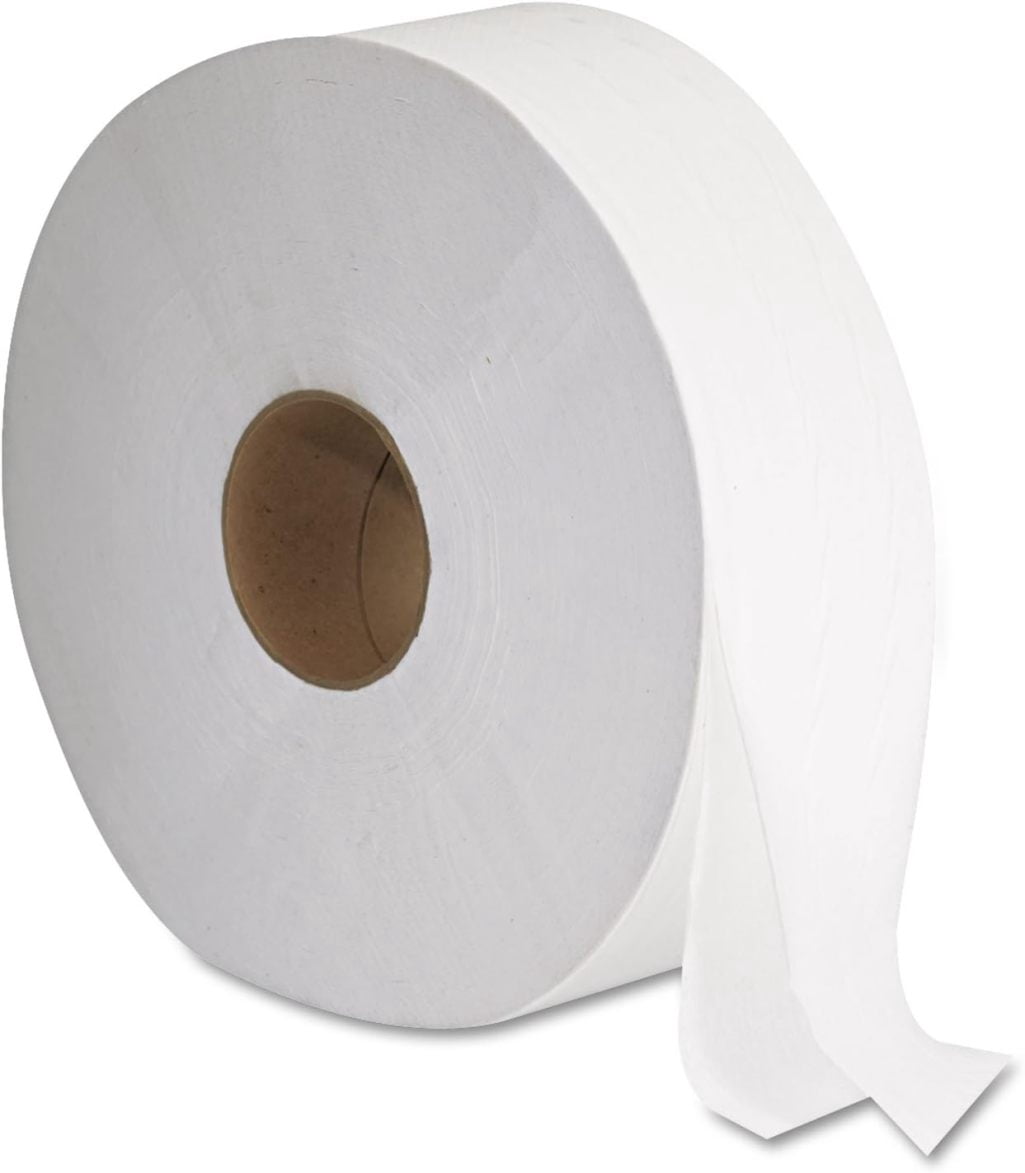 GEN 1513 JRT Jumbo Bath Tissue, Septic Safe, 2-Ply, White, 12-Inch Diameter, 6/Carton