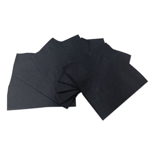 Cocktail Napkins, 2-Ply, 9w x 4.5d, Black, 2,000/Carton Cocktail Napkins, 2-Ply, 9w x 4.5d, Black, 2,000/Carton