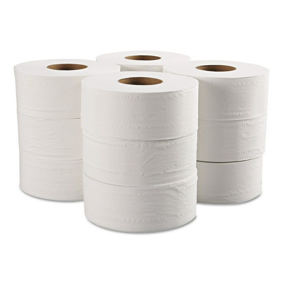 GEN Jumbo Bathroom Tissue, Septic Safe, 2-Ply, White, 650 ft, 12 Roll/Carton -GEN29B