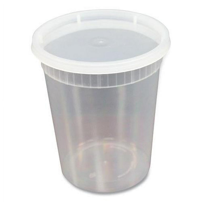  YW Plastic Soup/Food Container with Lids, 32 oz, 240