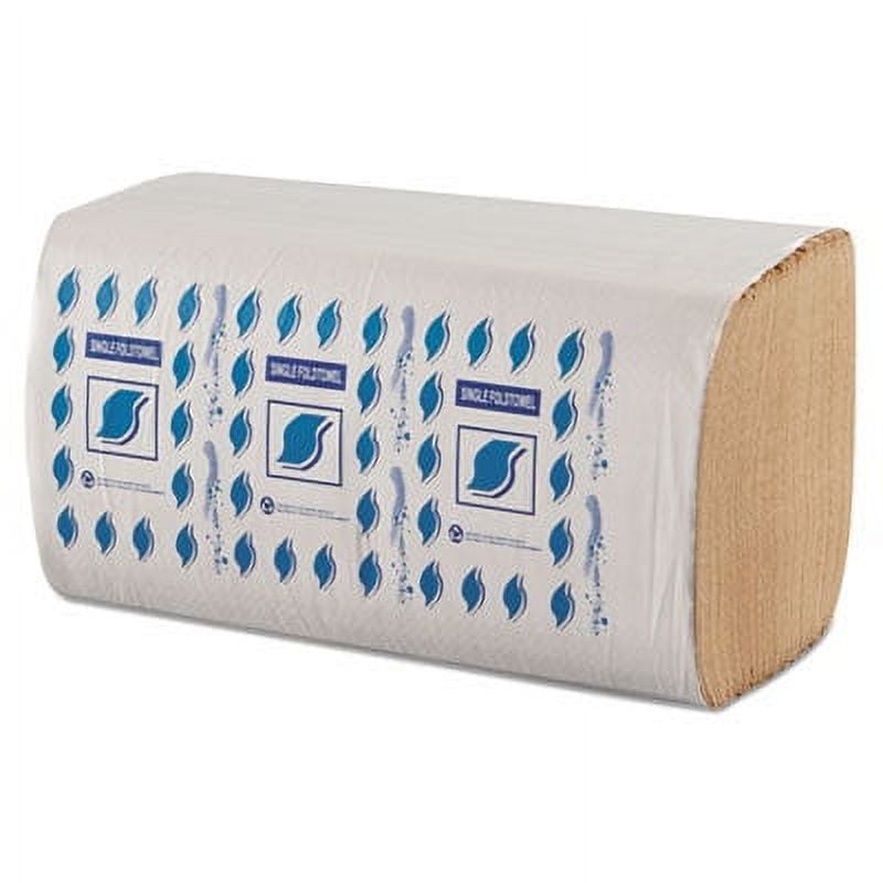 GEN Single-Fold Paper Towels, 1-Ply, Kraft, 9" x 9.25", 12/Carton -GENSF5001K