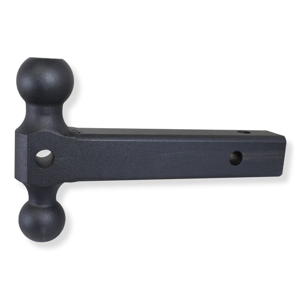 GEN-Y Hitch Extended Dual Ball Mount for 2-Inch Receiver - 2 5/16" & 2" Balls with 10,000 LBS Towing Capacity, 1,500 LBS Tongue Weight, Solid Shank, 12-Inches Long, Black