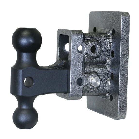 GEN-Y GH-112 MEGA-DUTY Adjustable 2.5" Drop Hitch with GH-051 Dual-Ball for 2" Receiver - 16,000 LB Towing Capacity - 2,000 LB Tongue Weight