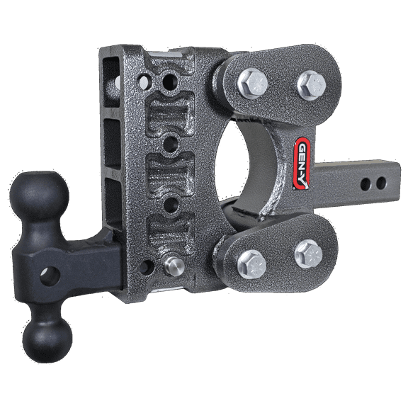 GEN-Y GH-1214 The BOSS TORSION-FLEX Adjustable 5" Drop Hitch with GH-051 Dual-Ball Mount for 2" Receiver - 16,000 LB Towing Capacity - 1,700 LB Tongue Weight