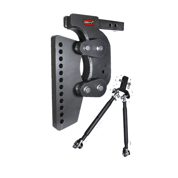 GEN-Y GH-1403 The BOSS TORSION-FLEX Weight Distribution Adapter 15.5" Drop Hitch with GH-0100 Stabilizer Kit for 2" Receiver - 16,000 LB Towing Capacity - 1,700 LB Tongue Weight
