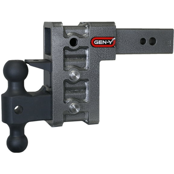 GEN-Y GH-1623 MEGA-DUTY Adjustable 6" Drop Hitch with GH-0161 Dual-Ball, GH-0162 Pintle Lock for 2.5" Receiver - 32,000 LB Towing Capacity - 3,500 LB Tongue Weight