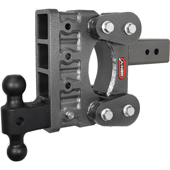 GEN-Y GH-1814 The BOSS TORSION-FLEX Adjustable 6" Drop Hitch with GH-061 Dual-Ball for 3" Receiver - 21,000 LB Towing Capacity - 2,400 LB Tongue Weight