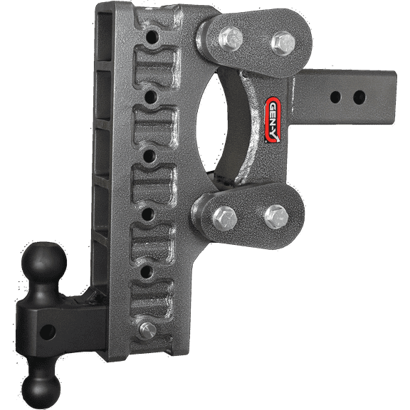 GEN-Y GH-1816 The BOSS TORSION-FLEX Adjustable 12" Drop Hitch with GH-061 Dual-Ball for 3" Receiver - 21,000 LB Towing Capacity - 2,400 LB Tongue Weight