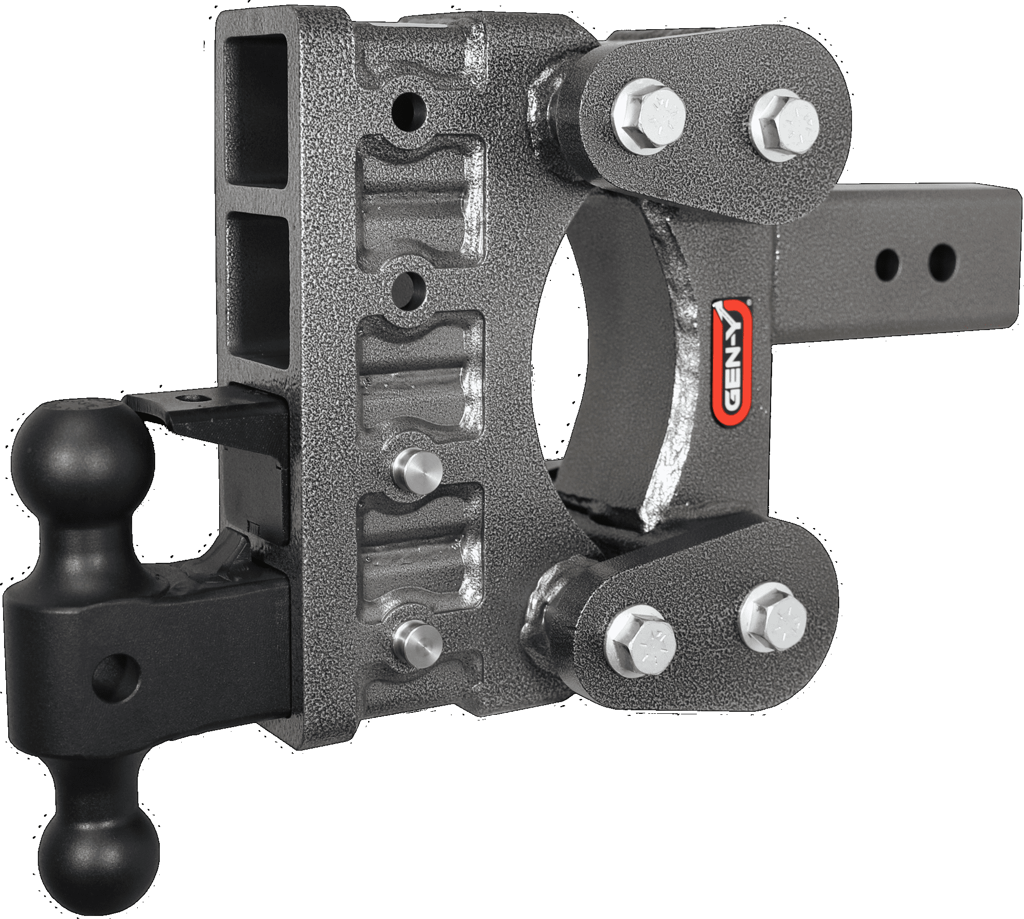 GENY GH1824 The BOSS TORSIONFLEX Adjustable 6" Drop Hitch with GH061 DualBall, GH062