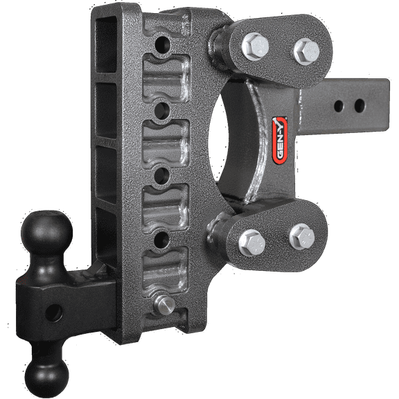 GEN-Y GH-2125 The BOSS TORSION-FLEX Adjustable 9" Drop Hitch with GH-0161 Dual-Ball, GH-0162 Pintle Lock for 2.5" Receiver - 32,000 LB Towing Capacity - 3,500 LB Tongue Weight