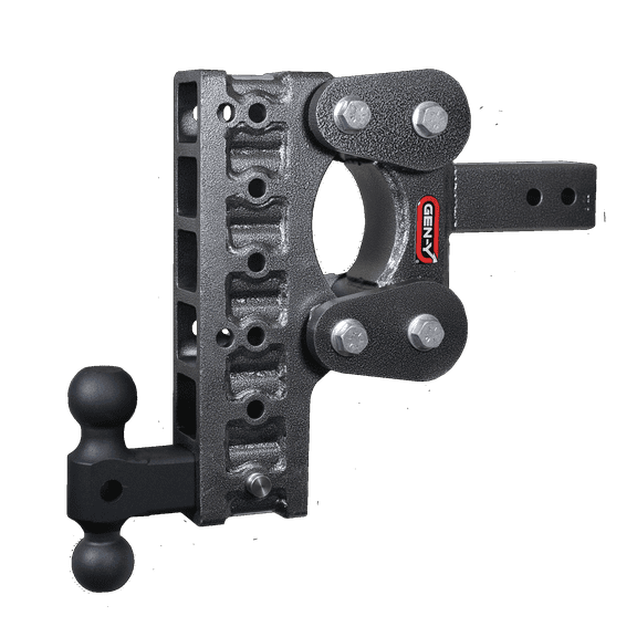 GEN-Y GH-2316 The BOSS TORSION-FLEX Adjustable 10" Drop Hitch with GH-031 Dual-Ball for 2.5" Receiver - 10,000 LB Towing Capacity - 1,100 LB Tongue Weight