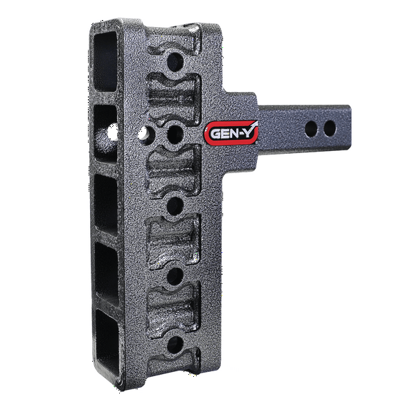 GEN-Y GH-405 MEGA-DUTY Adjustable 7.5" Offset Drop Hitch for 2" Receiver - 10,000 LB Towing Capacity - 1,500 LB Tongue Weight
