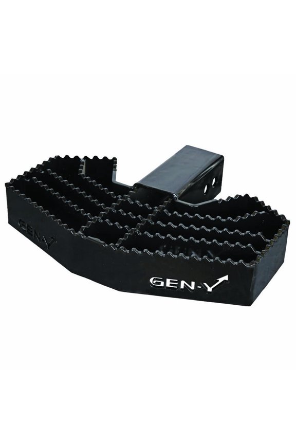 Serrated Hitch Step for 2.5-Inch Towing Receiver, Up to 500 LB Load Capacity with Serrated No Slip Surface, Textured Powder-Coat Finish, Black