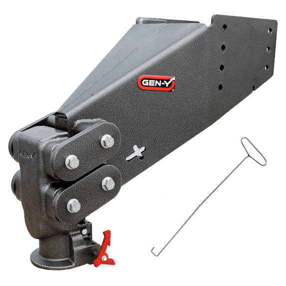 GEN-Y Hitch GH-8046AL EXECUTIVE TORSION-FLEX Rhino SnapLatch Fifth Wheel Pin Box Replacement with Gooseneck 2 5/16" Coupler 1.5K - 3.5K pin weight range 21K Towing